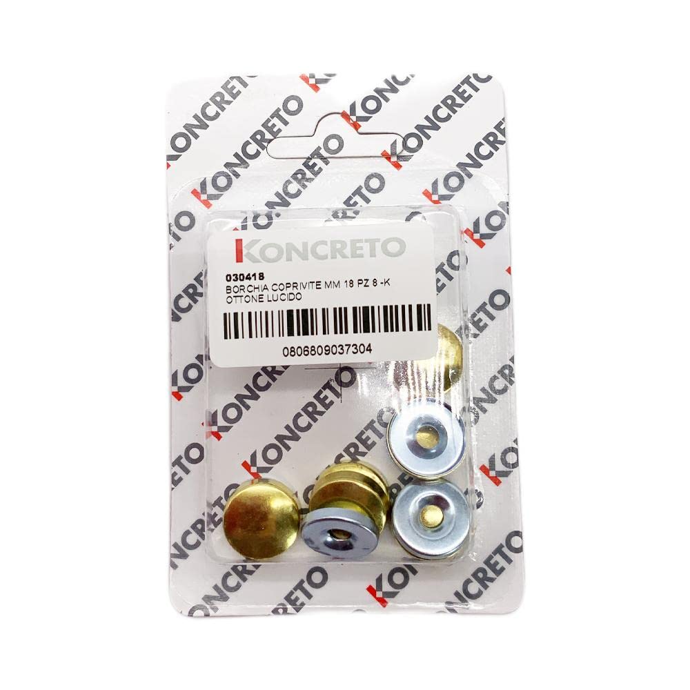 BORCHIA COPRIVITE CONICA mm 18 - pz. 8 ottone lucido