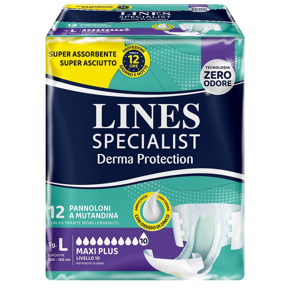 FATER SpA Pannolone Mutandina Lines Specialist derm AP l 12 Pezzi