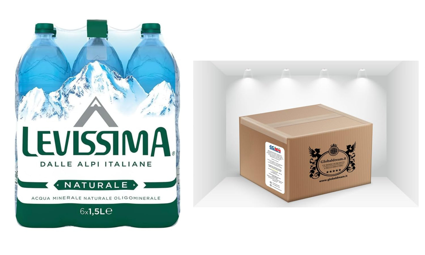 CG94 - Confezione Acqua Levissima naturale 12 x1,5L Bottiglia - (BOX 12 Bottiglie)