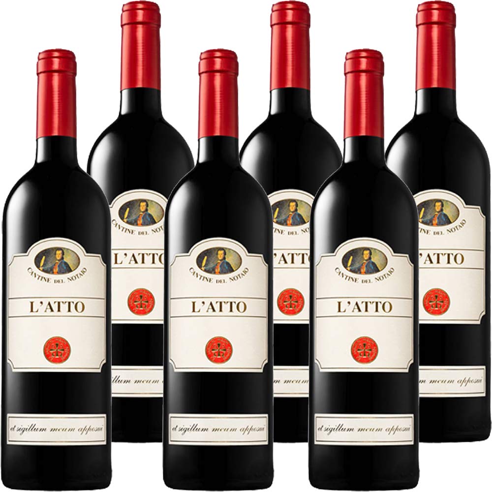 Aglianico del Vulture L'Atto | Cantine del Notaio | Vino Rosso Basilicata IGT | Confezione 6 Bottiglie 75 Cl | Idea Regalo