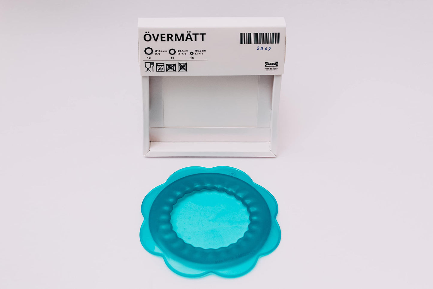Ikea OVERMATT - Set di 3 coperchi per alimenti in silicone, multicolore
