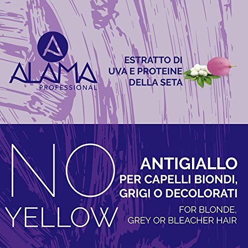 Alama Professional No-Yellow Shampoo, Giallo, 500 Millilitri
