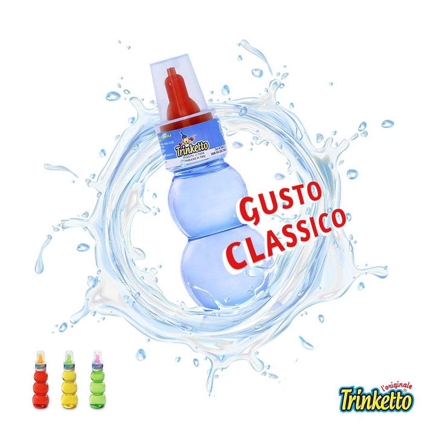 Trinketto Biberon Bubble Gum da bere pz 24 - Biberon con bevanda analcolica aromatizzata gusto Bubble Gum - Senza Coloranti e Senza Glutine - Prodotto Italiano