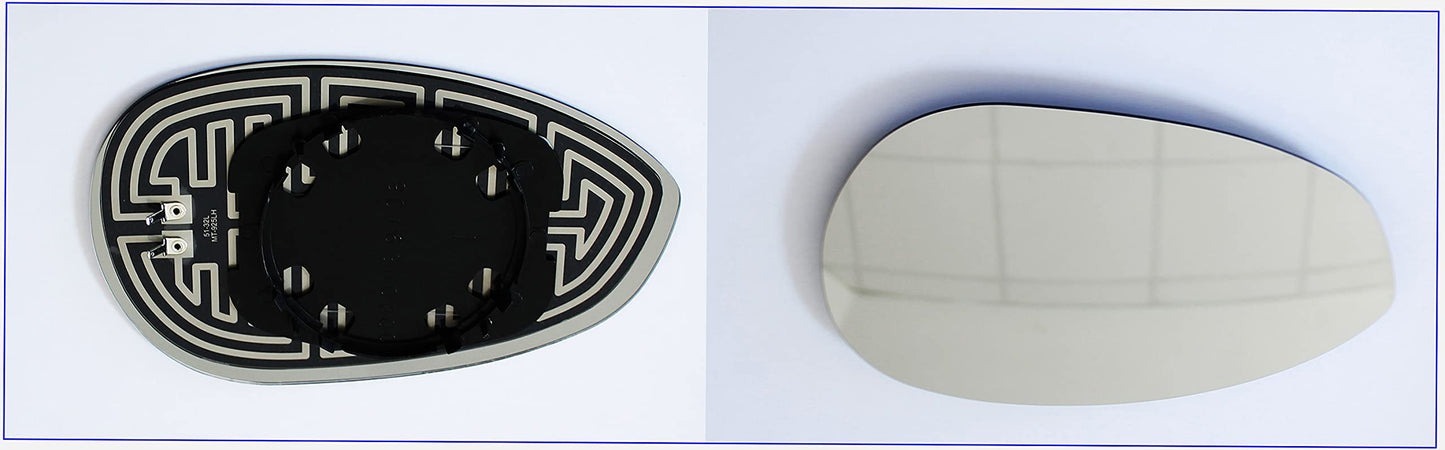 Piastra Termica per Retrovisore Specchio Vetro laterale Destro (lato Passeggeri) per 500 modello 312 prodotte dal 2007 in poi 00110