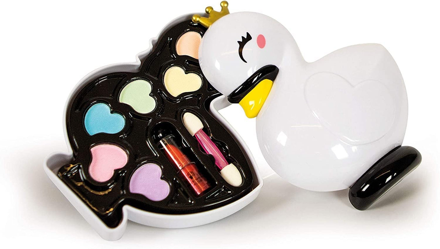 Clementoni Crazy Chic - Lovely Make Up Cigno, Cofanetto Trucchi Bambine 6+ Anni, Trousse Portatile con Set Cosmetici Sicuri per Bambine, Idea Regalo Collezionabile, 18632