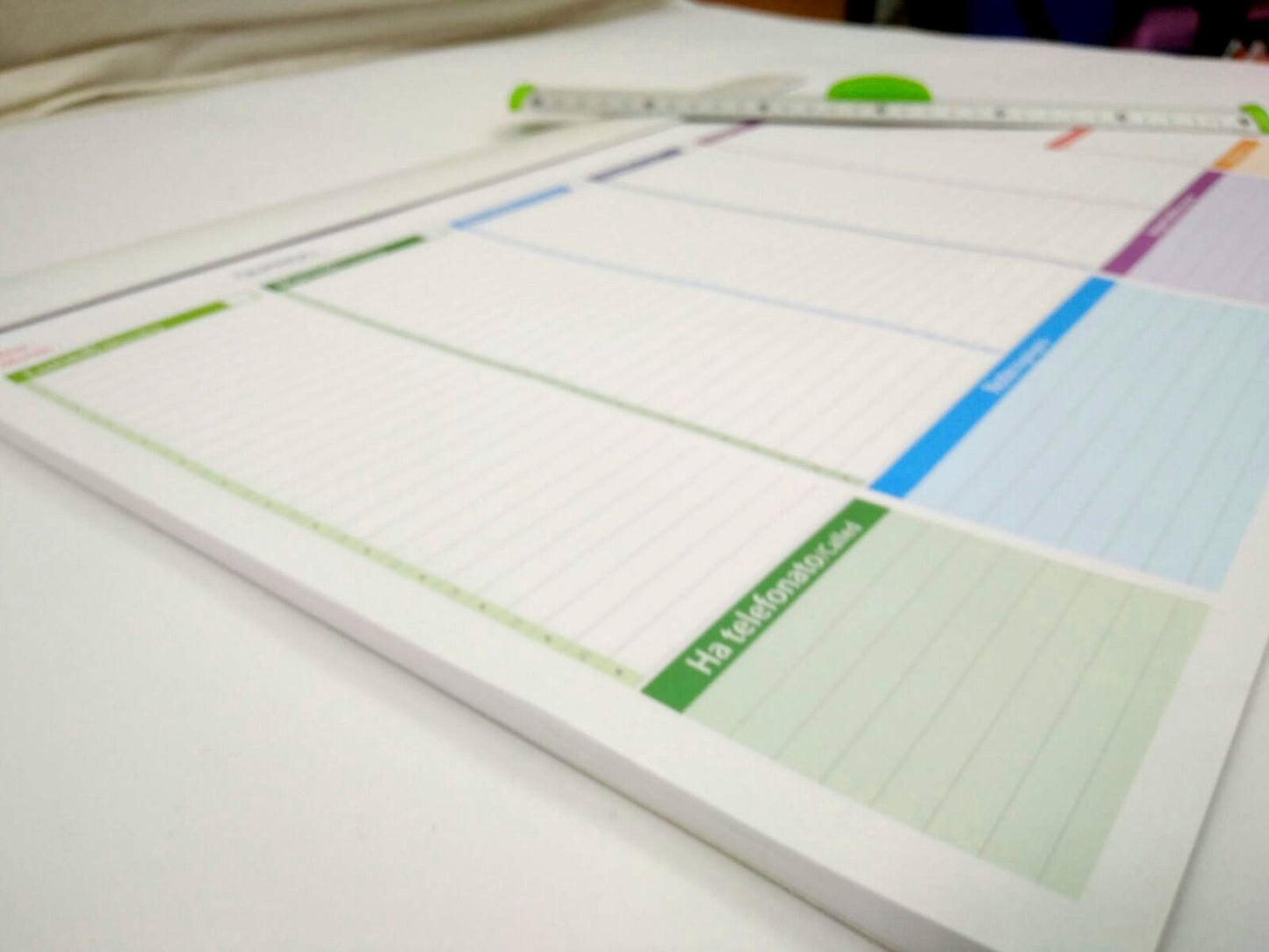 Planning 43x30 Perpetuo Bilingue (52 fogli/52 settimane) Da Tavolo Senza Data Con Fogli Strappo