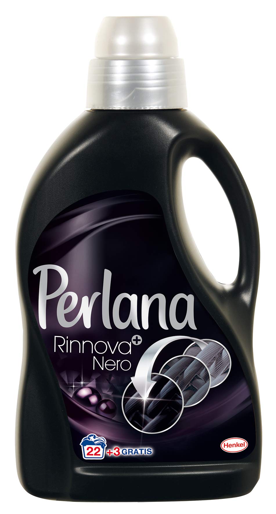 Set 8 PERLANA Liquido 1,5 Nero Tappo Argento Assoluto Detersivo Lavatrice E Bucato