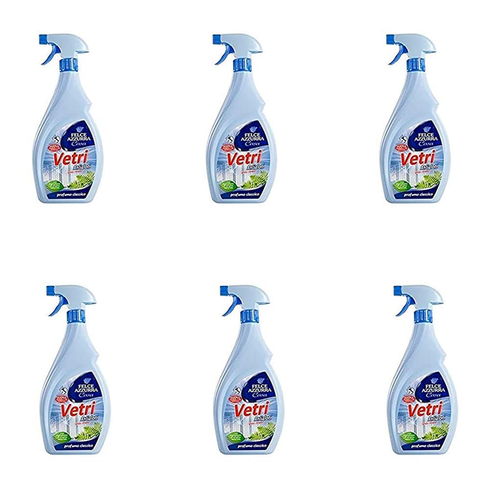 Felce Azzurra Vetri Antialoni - 6 detergenti per vetri 0,75 l