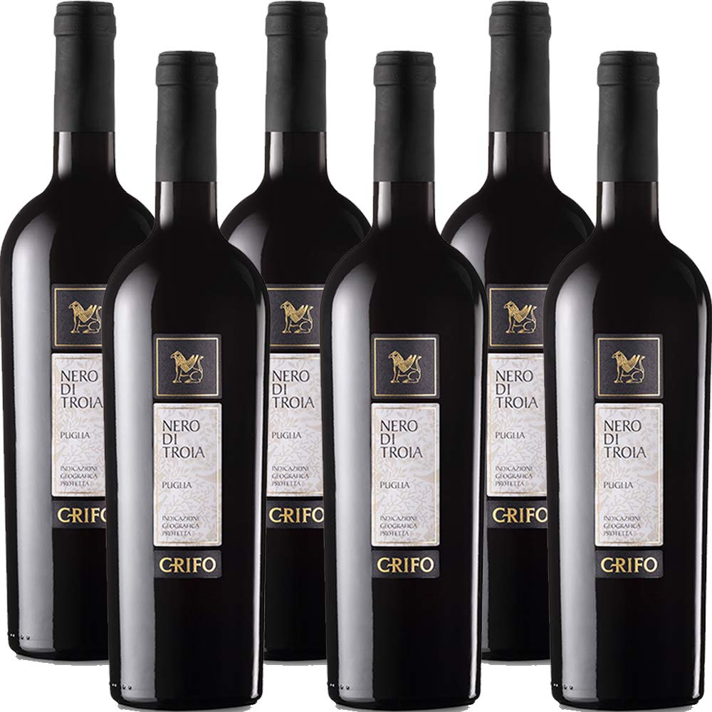 Grifone Nero di Troia IGP | Vino Rosso della Puglia | Cantine Crifo | 6 Bottiglie 75Cl | Idea Regalo