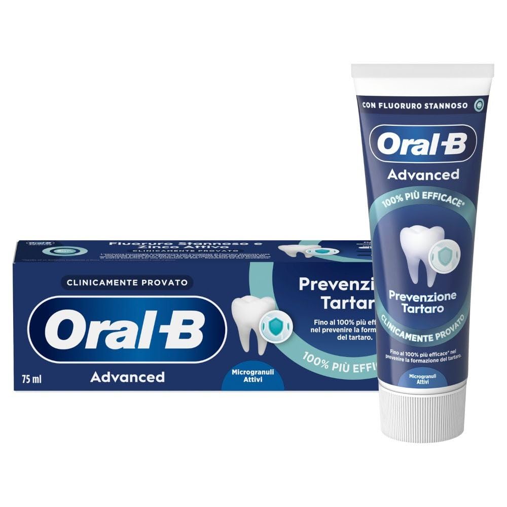 Oral-B Advanced Protezione Tartaro Dentifricio con Microgranuli Attivi, 75 ml