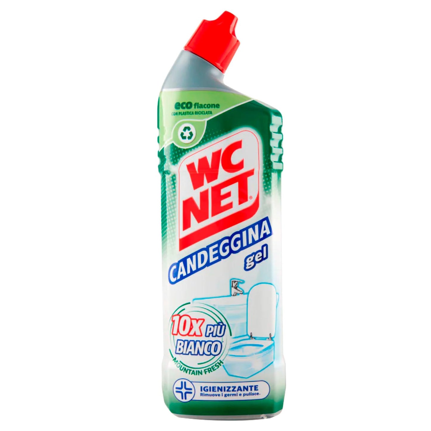 Wc Net - Candeggina Gel Extra White, Detergente per Sanitari e Superfici, Essenze Assortite a Seconda della Disponibilità, 700 ml x 3 Confezioni