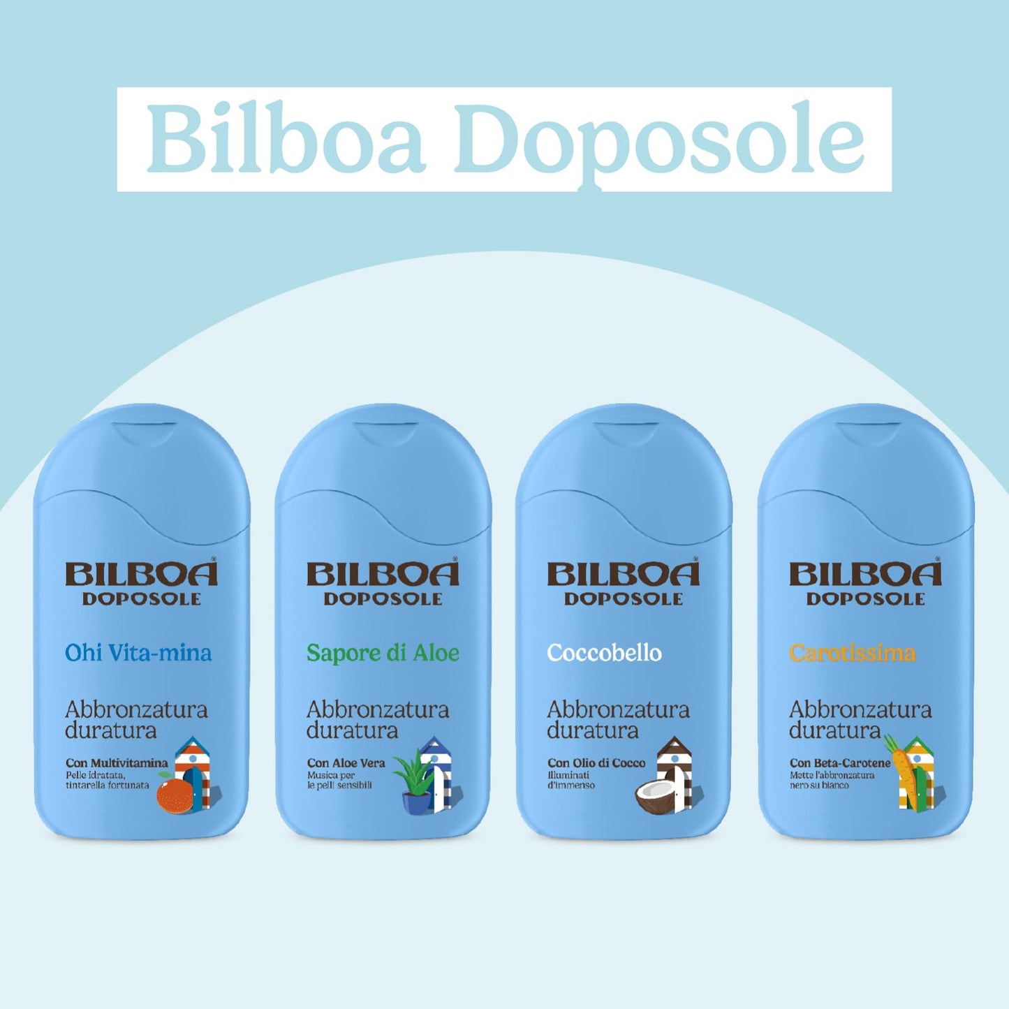 Bilboa, Doposole Coccobello, Abbronzatura Duratura con Olio di Cocco, Illuminati d'immenso, Dermatologicamente Testato - 200 ml