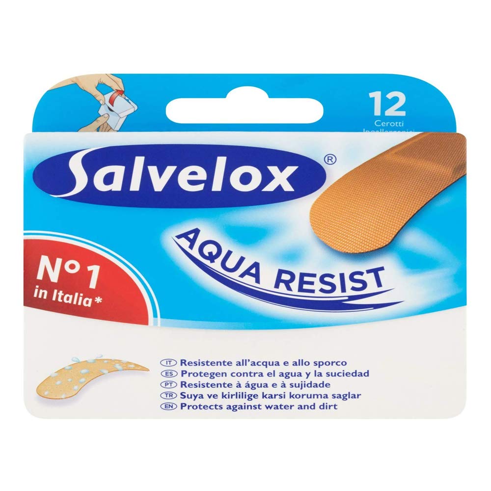 12 x SALVELOX Cerotti Acqua Resistenti Medi 12 Pezzi