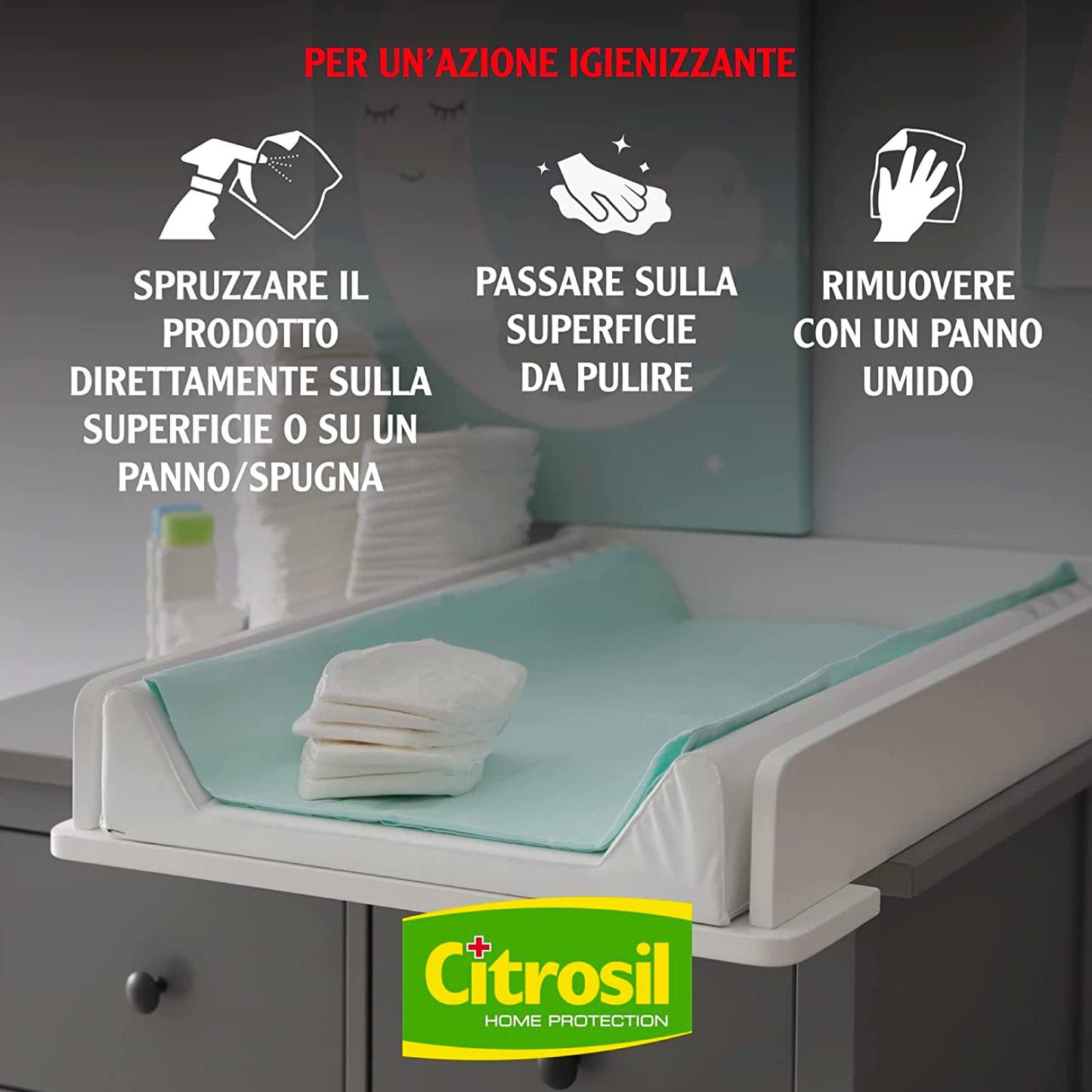 Citrosil Home Protection - Spray Igienizzante Superfici Multiuso con Vere Essenze di Tea Tree, Elimina Germi e Batteri, 650 ml x 3 Pezzi