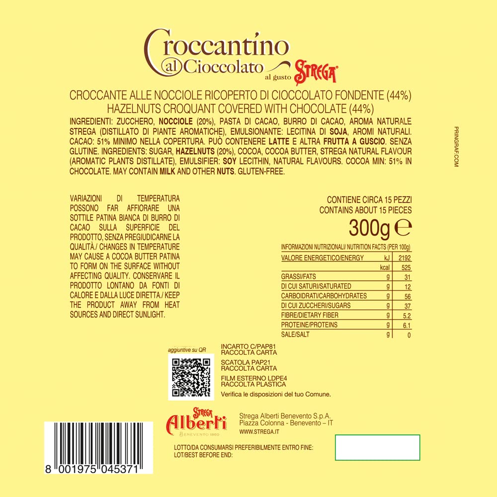 Strega Alberti Croccantino al cioccolato Gusto Strega 300 g