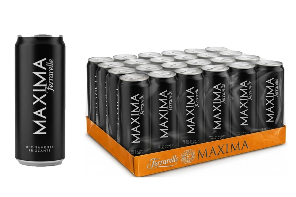 CG94 Ferrarelle Maxima in Lattina La Frizzantezza che Ti Segue Ovunque | Box da 24 Lattine | Confezione Global Dream
