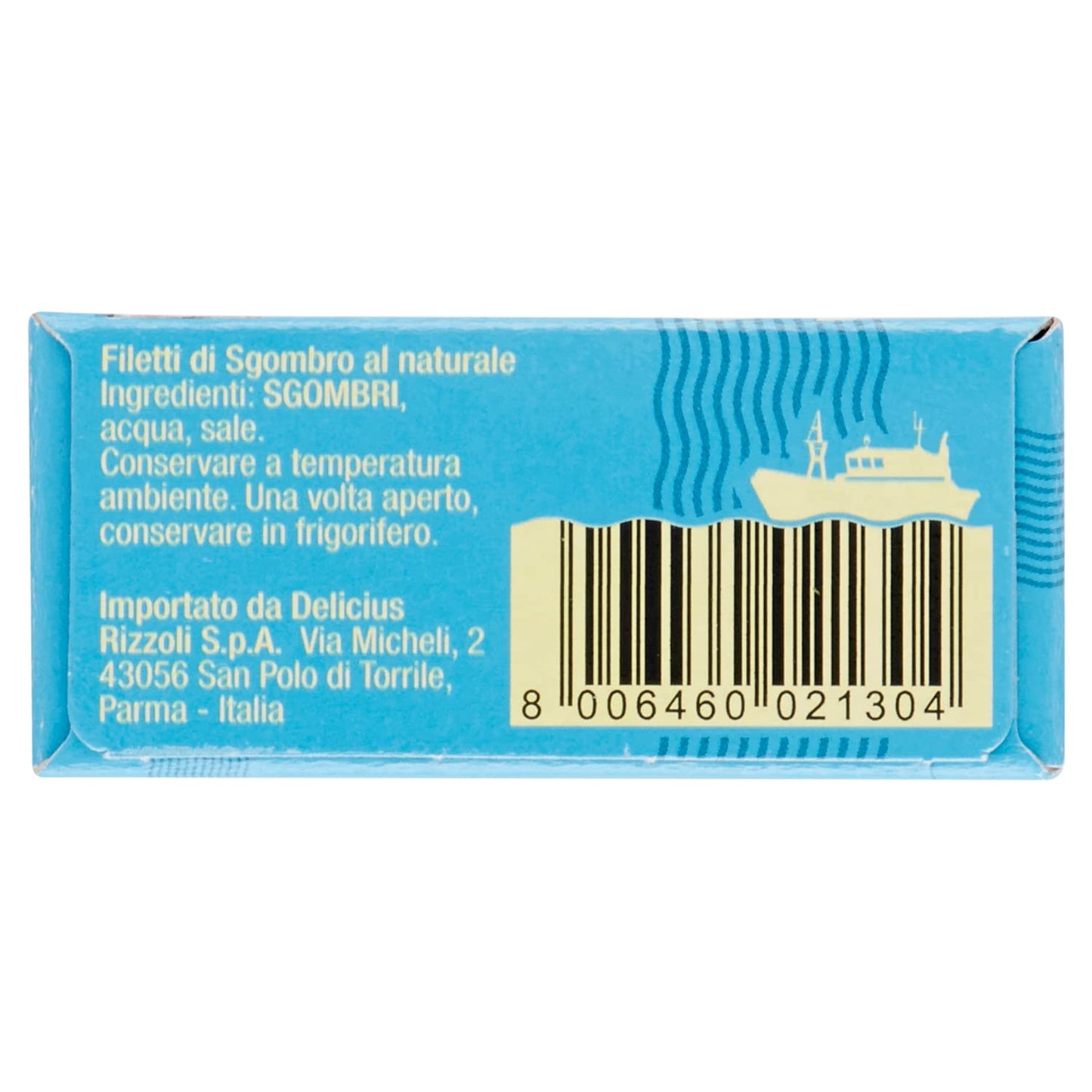 Delicius Scatola di Filetti di Sgombro al Naturale, 125g (10 pezzi)