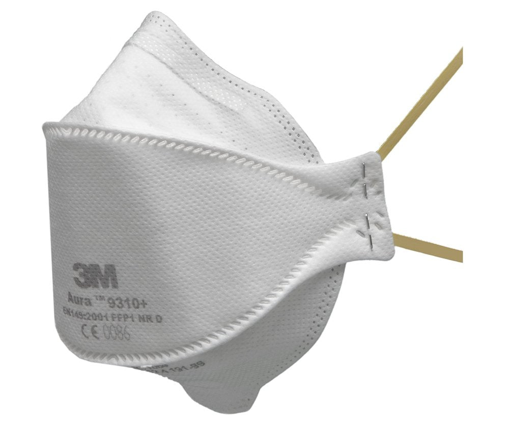 3m 9310+ FFPI Fog Mask Piega piatta maschera antipolvere, 20 pezzi