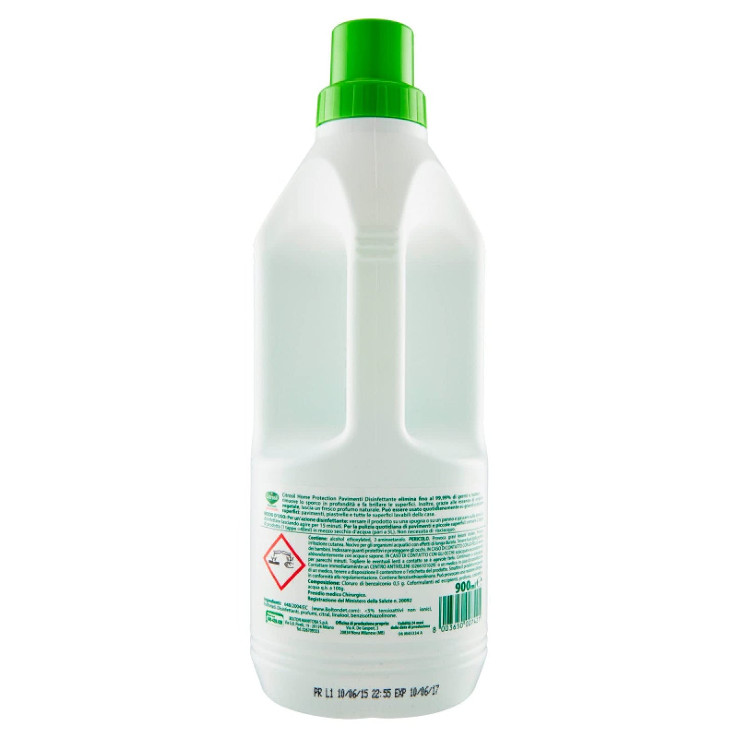 Citrosil Home Protection - Detergente Liquido Pulisci Pavimenti Disinfettante con Vere Essenze di Limone, 900 ml x 3 Flaconi