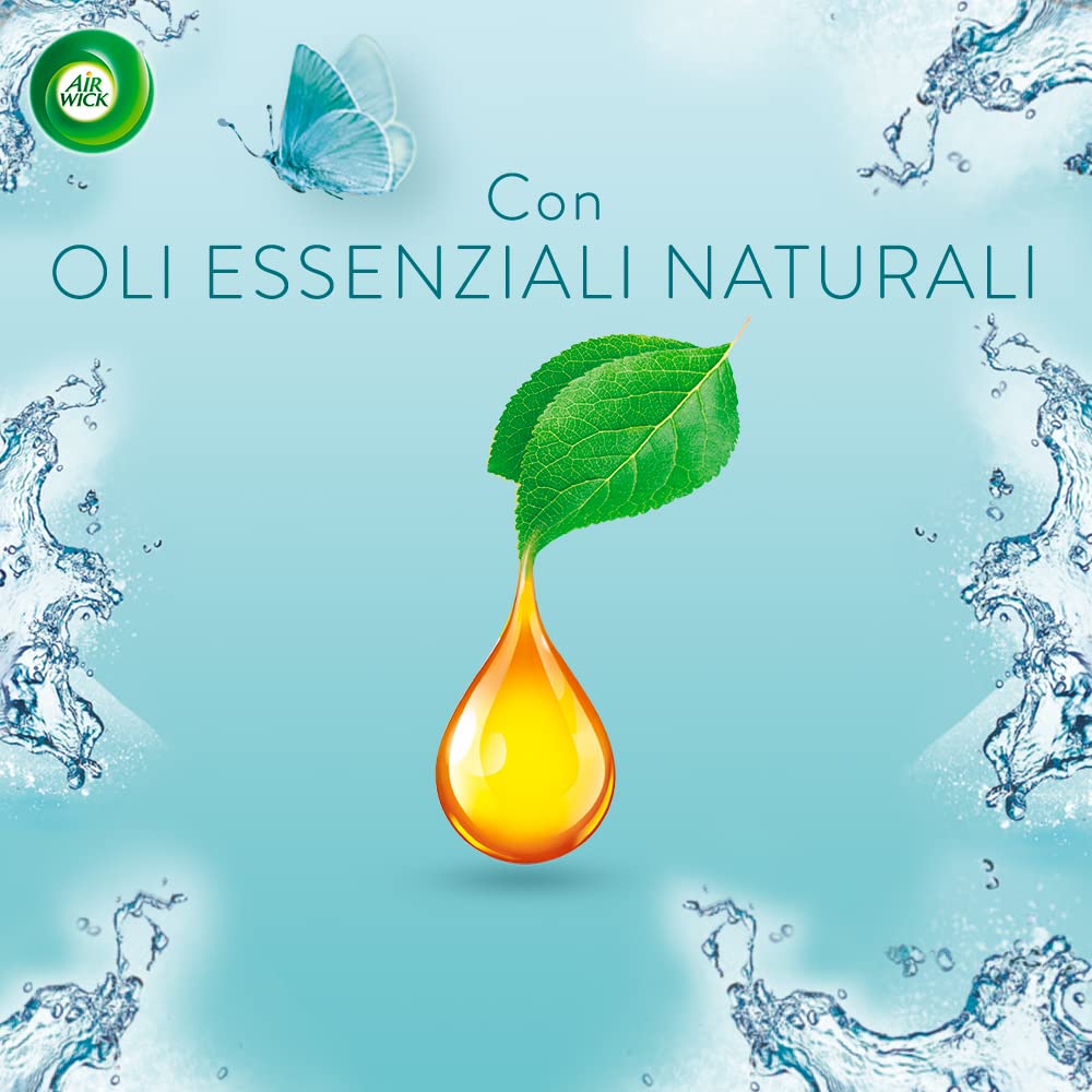 Airwick Armonia Istantanea, Confezione con 1 Diffusore di Oli Essenziali e 1 Ricarica alla Fragranza Brezza Oceanica