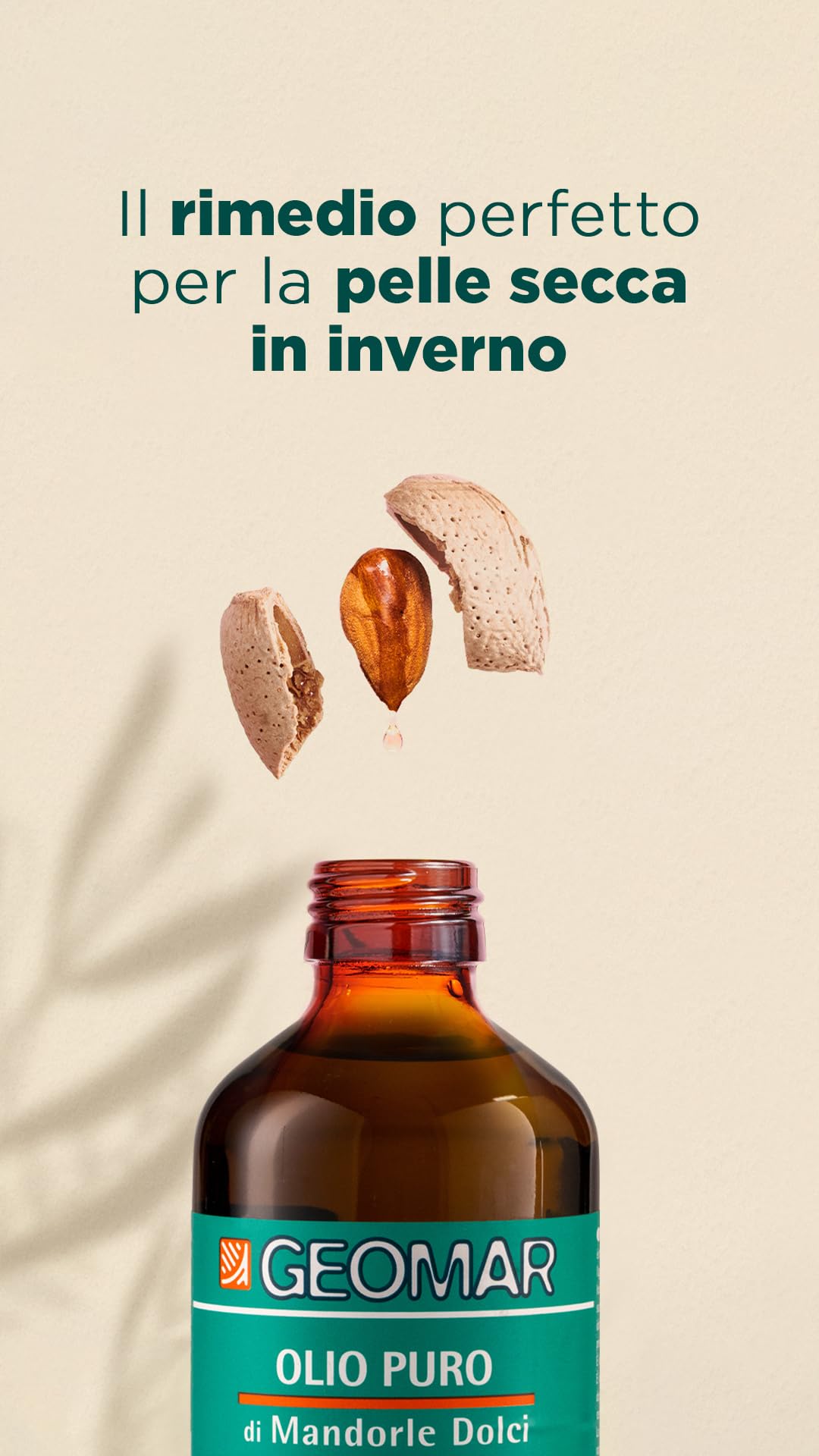 GEOMAR | Olio Puro di Mandorle Dolci, Nutriente ed Elasticizzante, 100% Naturale, Made in Italy, 250 ml