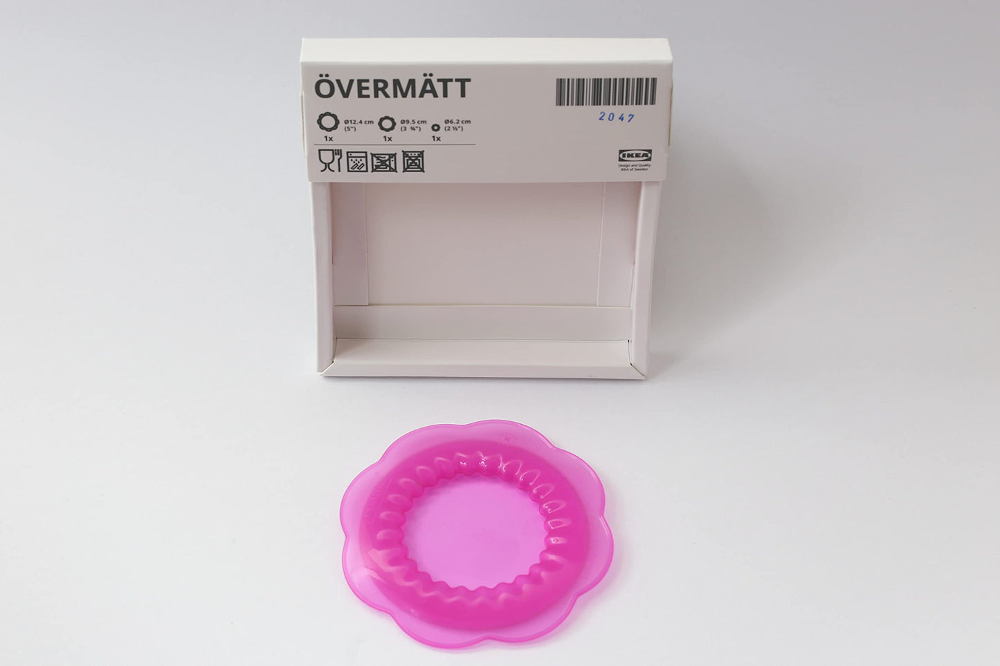 Ikea OVERMATT - Set di 3 coperchi per alimenti in silicone, multicolore
