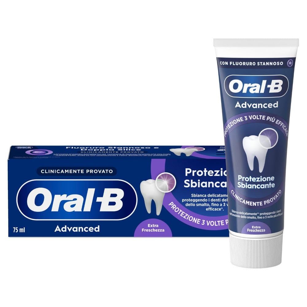 Oral-B Advanced Protezione Sbiancante Dentifricio Extra Freschezza, 75 ml