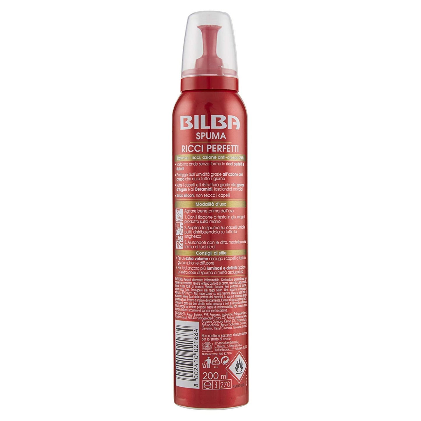 12 x BILBA Styling Spuma Forte Germe Di Grano&Ceramidi 200Ml