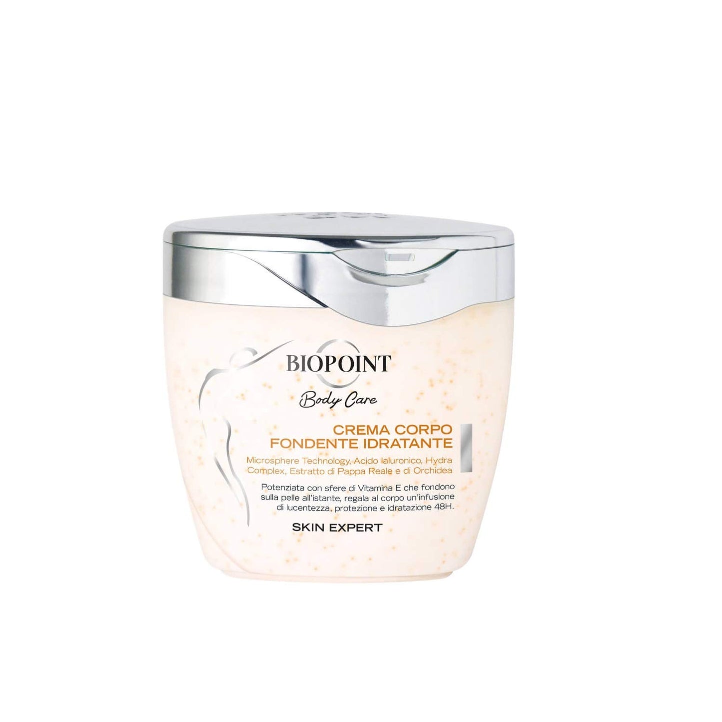 Biopoint - Crema Corpo Fondente Idratante, Azione Protettiva e Idratante Fino a 48h, Concentrato Antiossidante di Vitamina E, Dona una Pelle Luminosa, Levigata e Protetta, 300 ml
