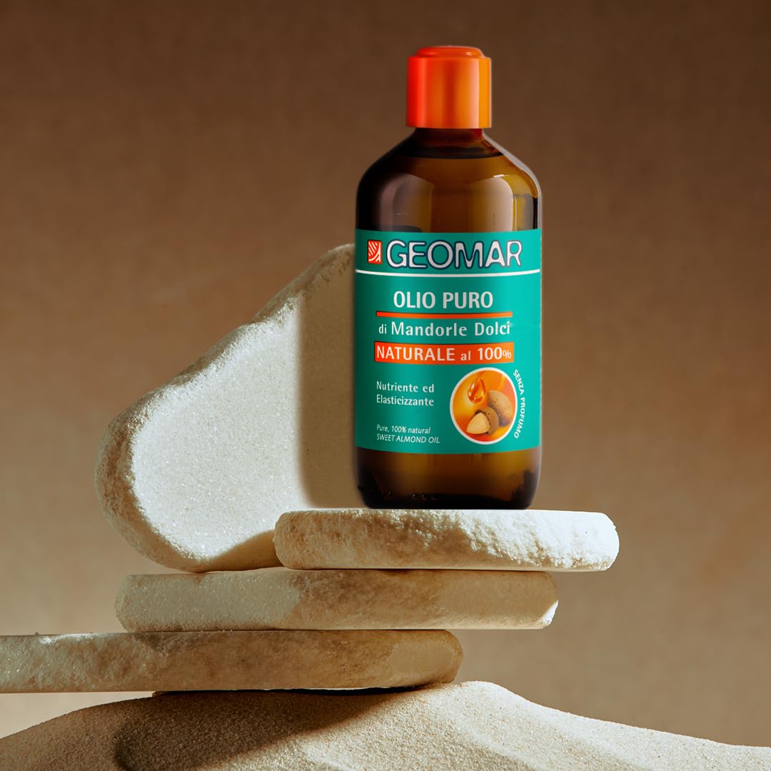 GEOMAR | Olio Puro di Mandorle Dolci, Nutriente ed Elasticizzante, 100% Naturale, Made in Italy, 250 ml