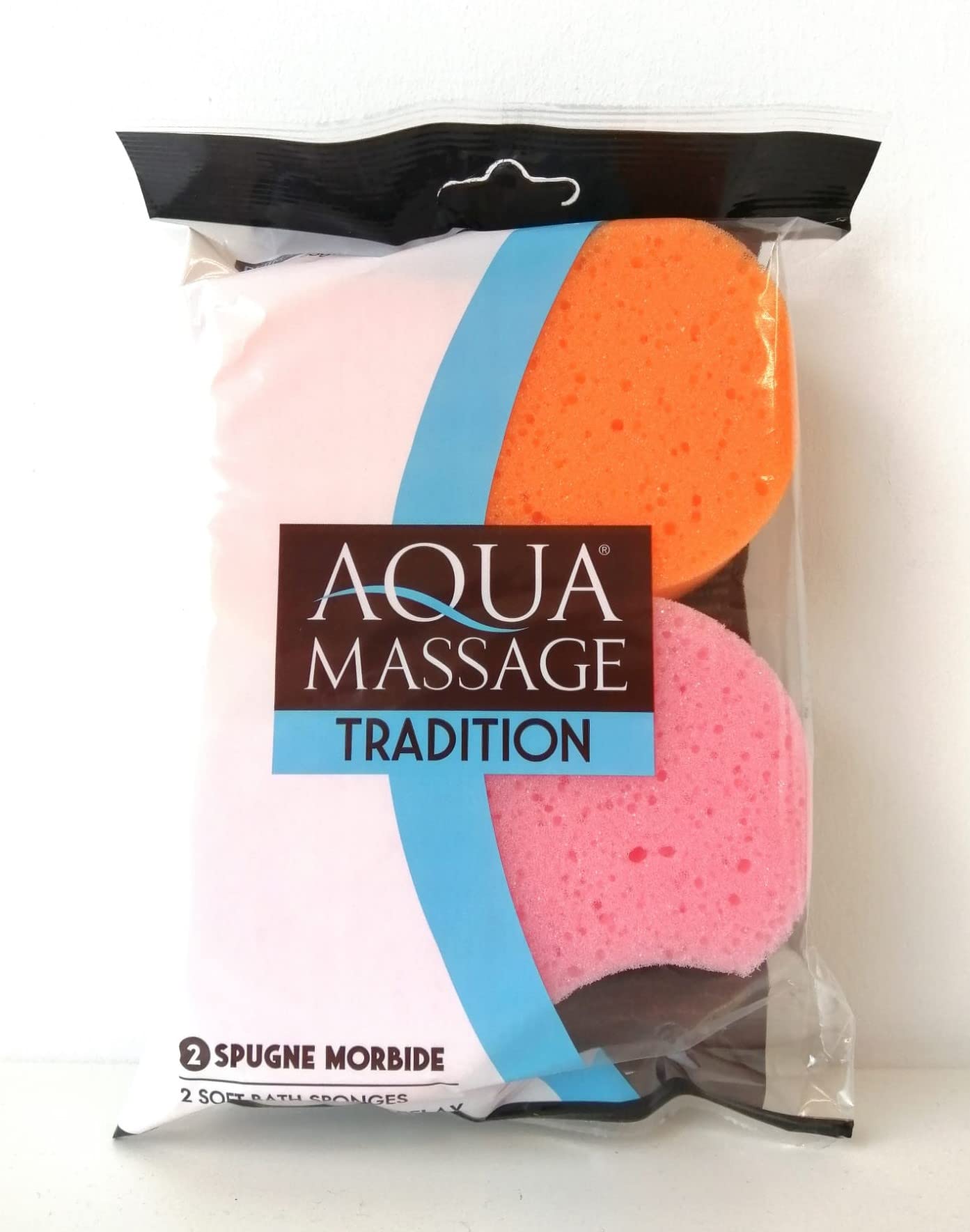 Aqua Massage Tradition 2 Spugne Morbide, 1 Confezione con 2 Spugne