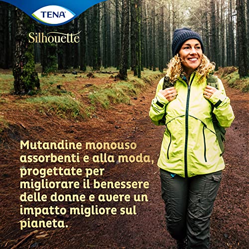 Tena Silhouette, Creme, Vita Alta, Taglia M, Assorbenza Plus, 9 Mutandine