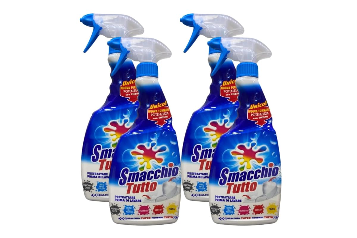 CG94 - Smacchio Tutto Spray, Efficace su Tutte le Macchie, Indicato per Eliminare dai Tessuti Macchie Difficili, da Usare Prima del Lavaggio, Formato da 500ml Box da (8-4-2, Unità) (Confezione da 4)