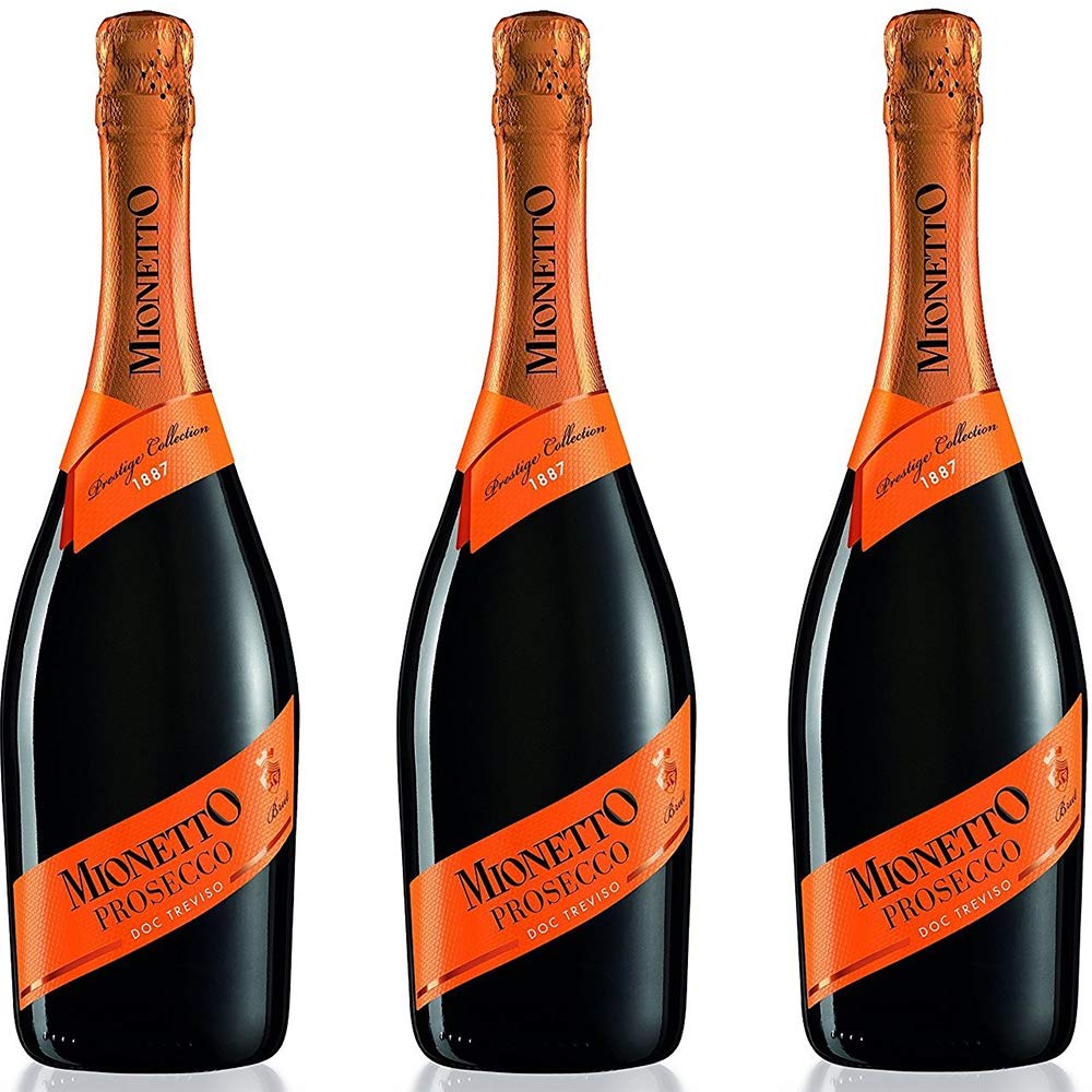 Prosecco Docg Treviso Brut | Mionetto Prestige | 3 Bottiglie 75Cl | Bollicine Italiane | Idea Regalo