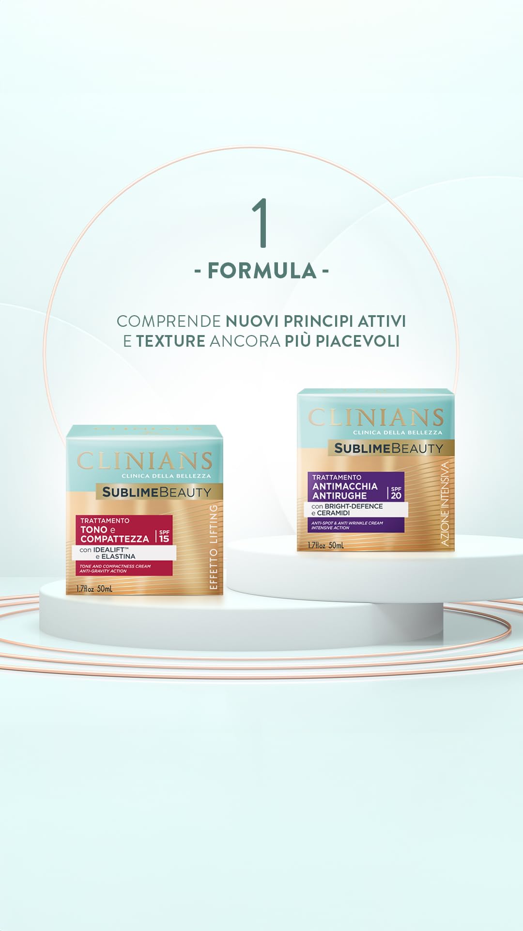 CLINIANS | Sublime Beauty Trattamento Antimacchia Antirughe, con Bright-defence e Ceramidi, Dermatologicamente Testato, Made in Italy, 50 ml