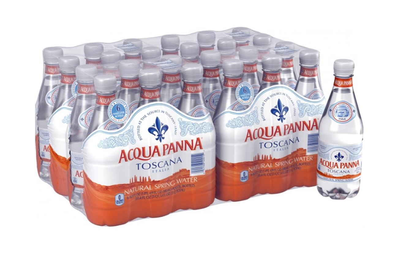 CG94 - Confezione Acqua Panna Toscana, Acqua Minerale Naturale di Sorgente 24 Bottiglie da 500ml - (BOX 24 Bottiglie)