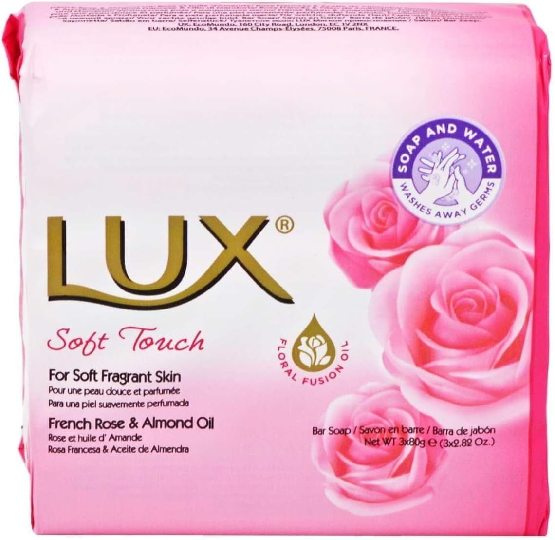 LUX Divano soft touch FRENCH ROSE 3PK