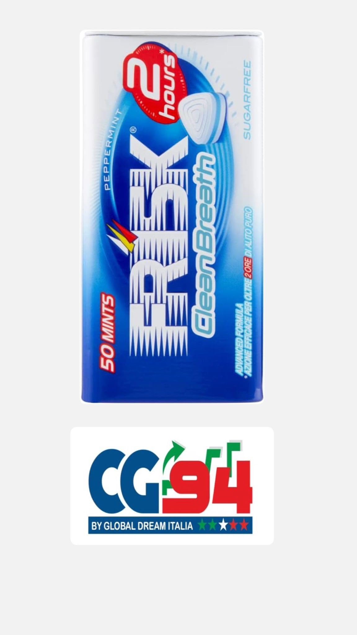 Frisk - Pastiglie Alla Menta Piperita Clean Breath - Mini Maxi Caramelle Rinfrescanti - 2 Ore di Alito Fresco - Senza Zucchero - 12 PEZZI in Metallo da 50 confetti 9140700