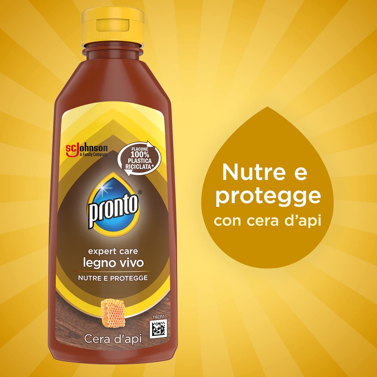 Pronto Legno Vivo, Crema Nutriente e Protettiva con Cera d'Api da 200ml