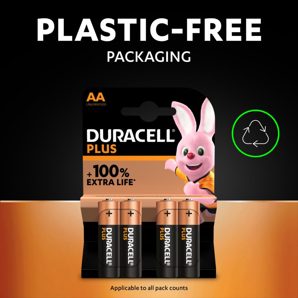 4X Duracell AA Plus Alcalina (1 Blister Da 4 Batterie) 4 Pile Stilo