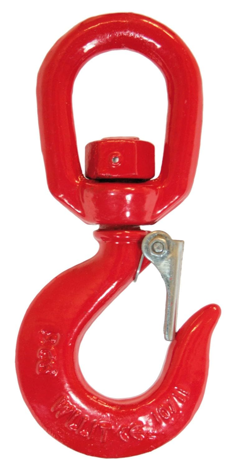 Gancio Di Sollevamento In Acciaio, Tipo Girevole Ad Alta Resistenza. Con Sicura.