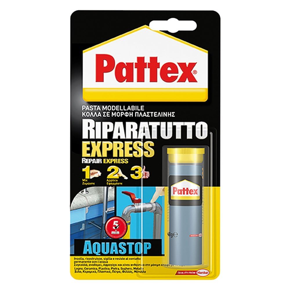 Pattex Riparativo 'Aqua Stop' Adesivo Epossidico Bicomponente.