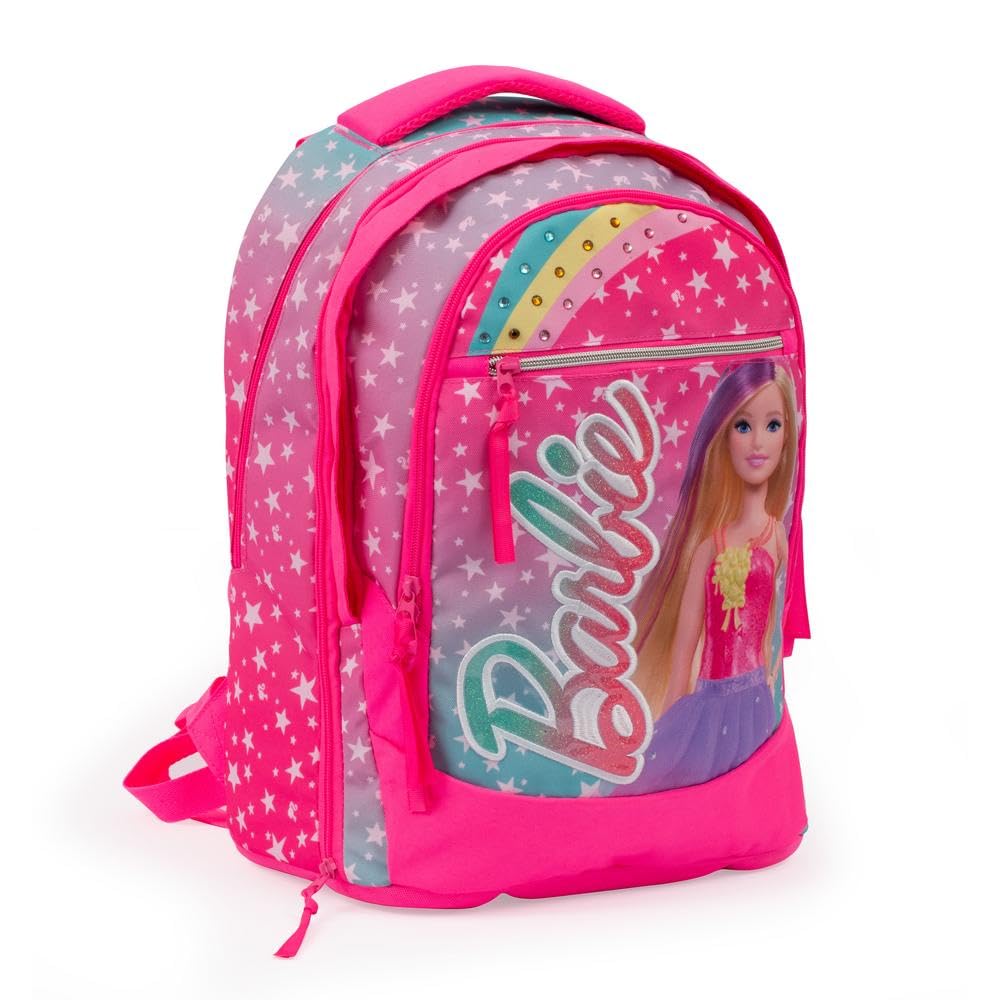 Giochi Preziosi Barbie - Zaino Estensibile Round, Schienale Comfort Back,Tasca Frontale E Interna,Maniglia, Spallacci Imbottiti Dim. 31 X 43 X 17 (+9) Cm capacità 35 lt