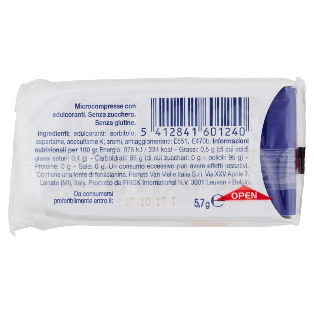 Frisk Peppermint Caramelle alla Menta, Mentine Senza Zucchero per Freschezza a Lungo - 12 astucci
