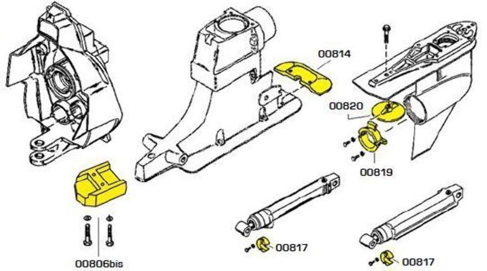 00817 - TECNOSEAL COLLARE PER TRIM SERIE PISTONI MERCRUISER ALPHA
