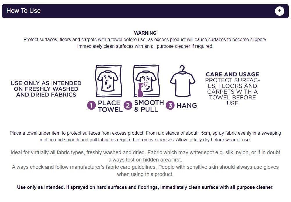 Lenor Crease Release Divine Ruby Jasmine 2 X 500ML Rimuove pieghe ferro