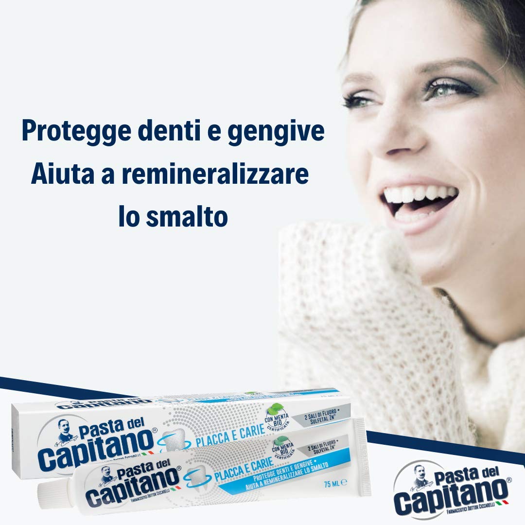 Pasta del Capitano Dentifricio Placca e Carie, 75ml