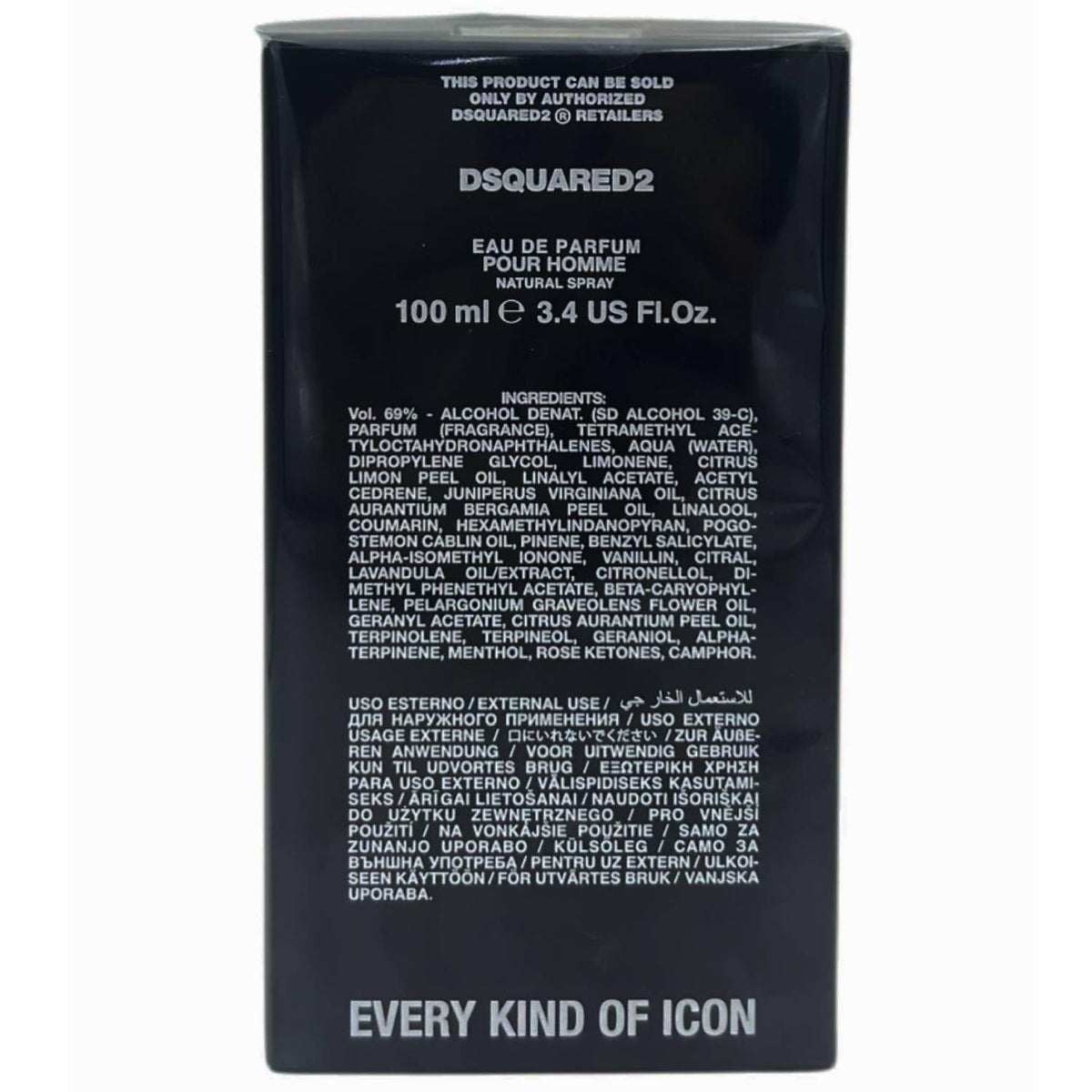 DSquared2 Icon Pour Homme Eau de Parfum 100ml