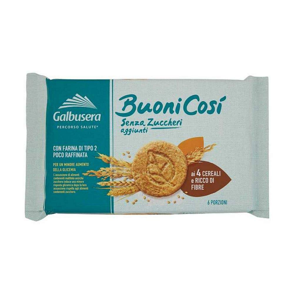 3 x 300gr GALBUSERA BUONI COSI' BISCOTTI AI 4 CEREALI CON FARINA TIPO 2