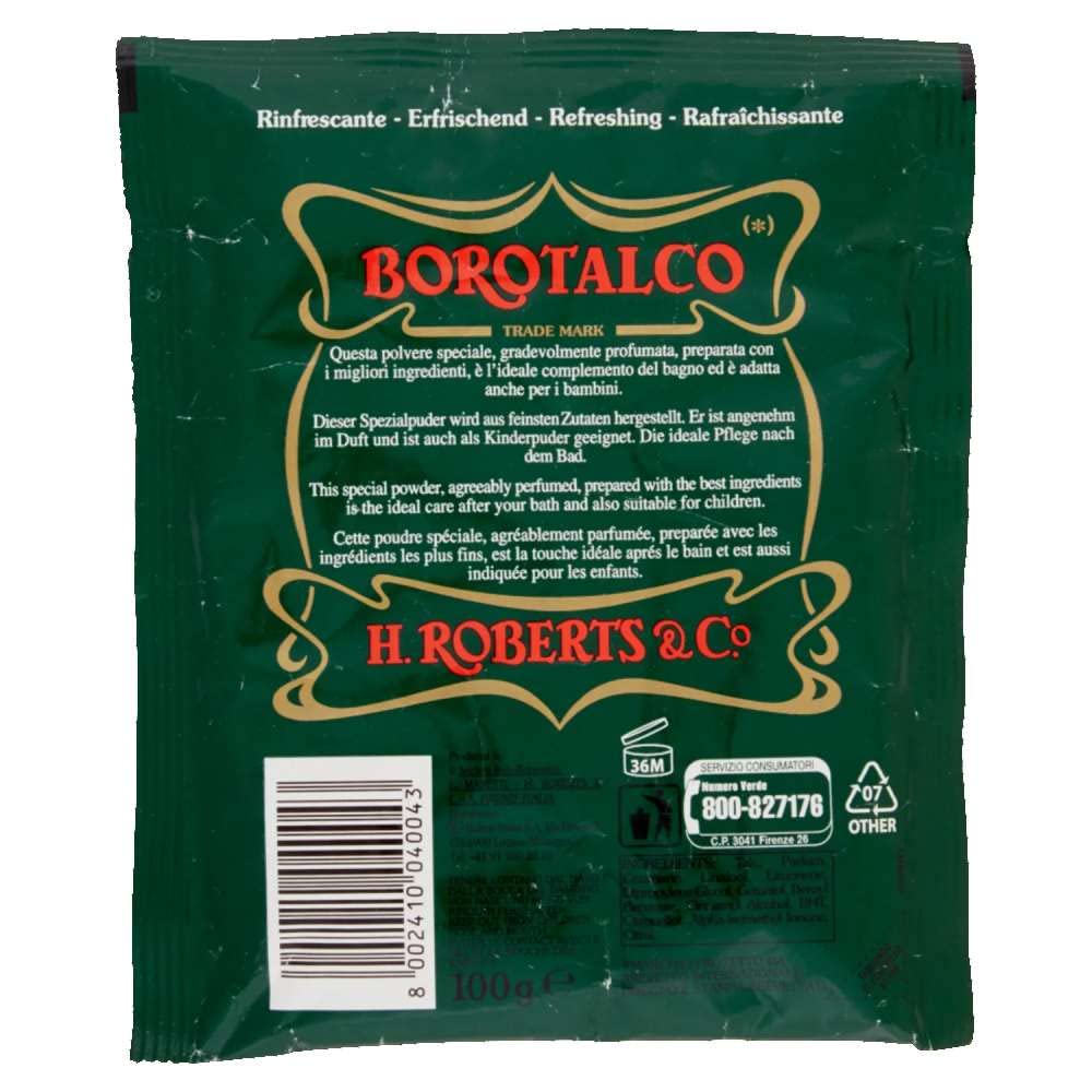 Borotalco Busta In Polvere Al Talco Rinfrescante e Assorbente 100gr